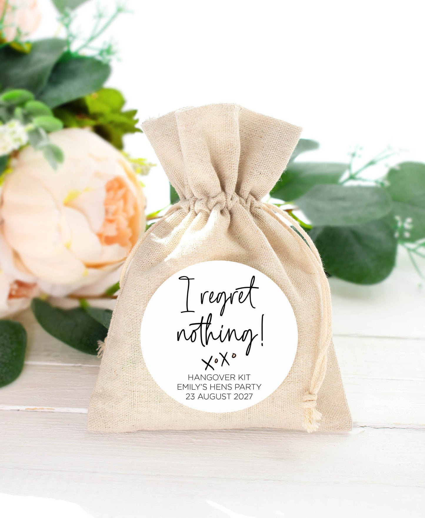 I Regret Nothing Hen's Party Wedding Stickers (HO)