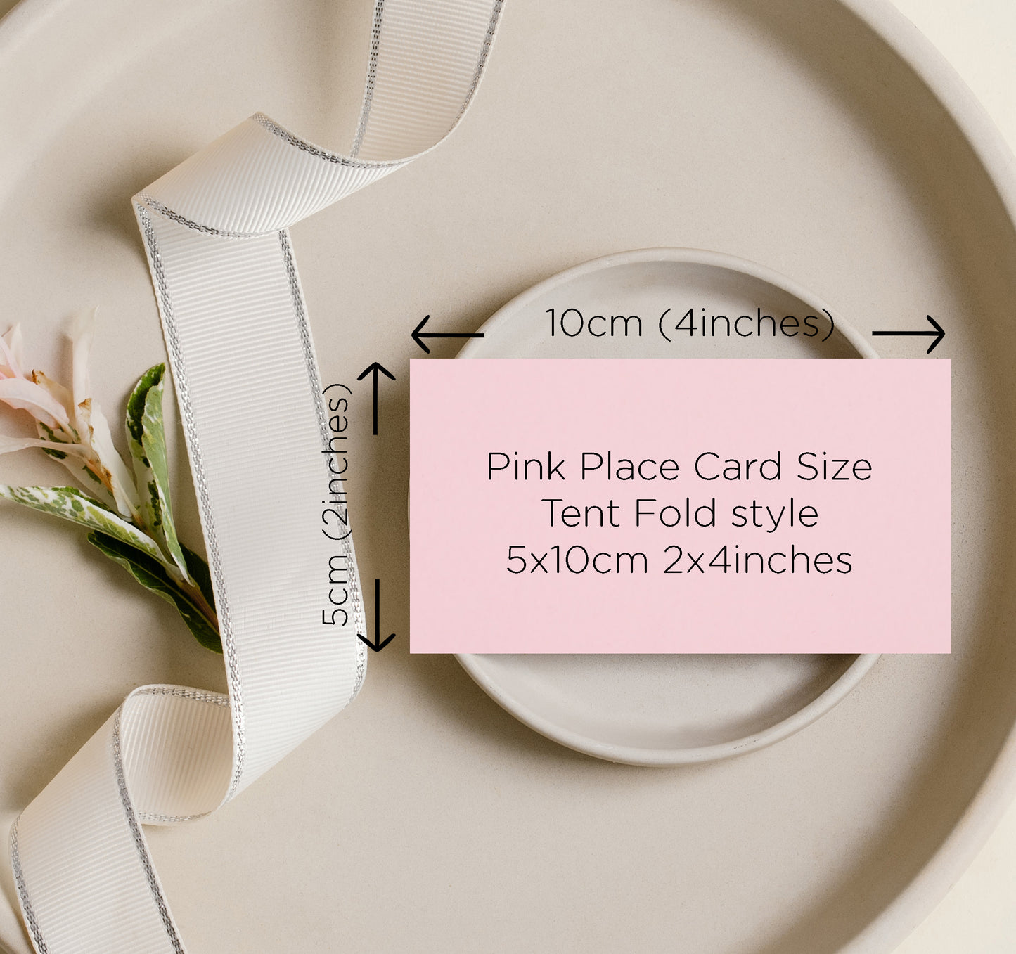 Blush Pink Modern Calligraphy Place Cards - Tent Fold Style