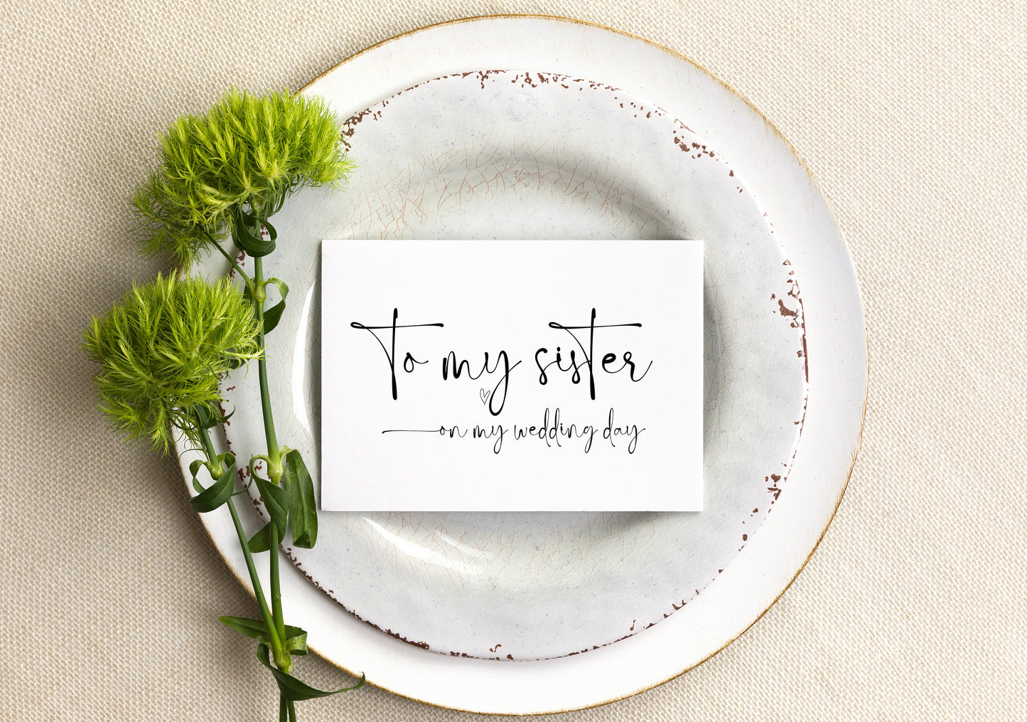 To My Sister on My Wedding Day Card (Blast)