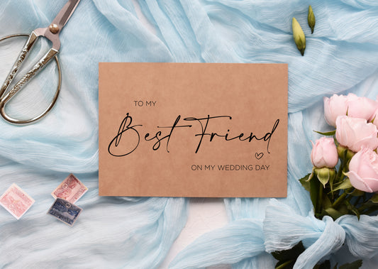 To My Best Friend on My Wedding Day Card (Ama)