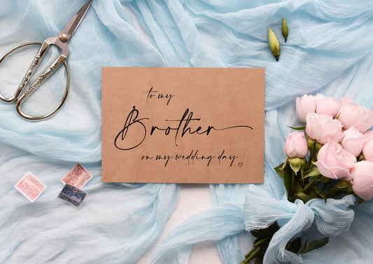 To My Brother on My Wedding Day Card (Ama)