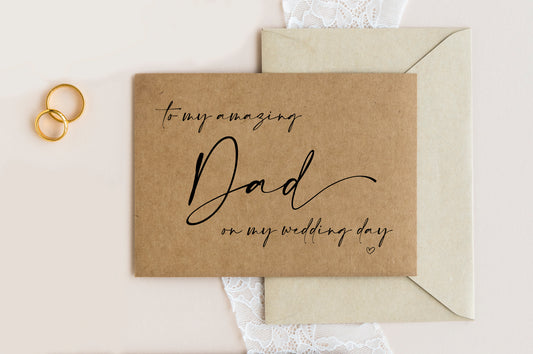To My Dad on My Wedding Day Card (Ama)