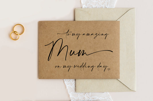 To My Mum on My Wedding Day Card (Ama)