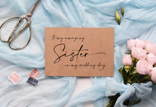 To My Sister on My Wedding Day Card (Ama)