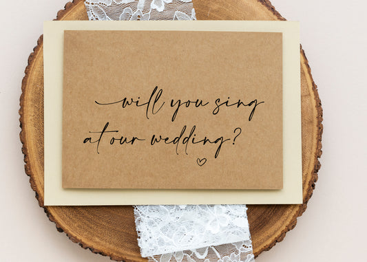 Will You Sing at Our Wedding Day Card (Ama)