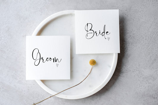 Modern Calligraphy Place Cards - Square Flat Style