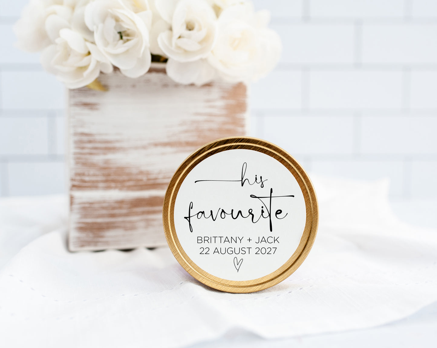 His and Her Favourite Wedding Favour Thank You Stickers (Blst)