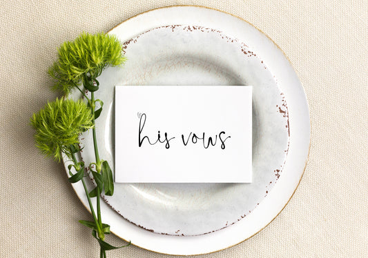 His Vows Wedding Day Card (Blast)