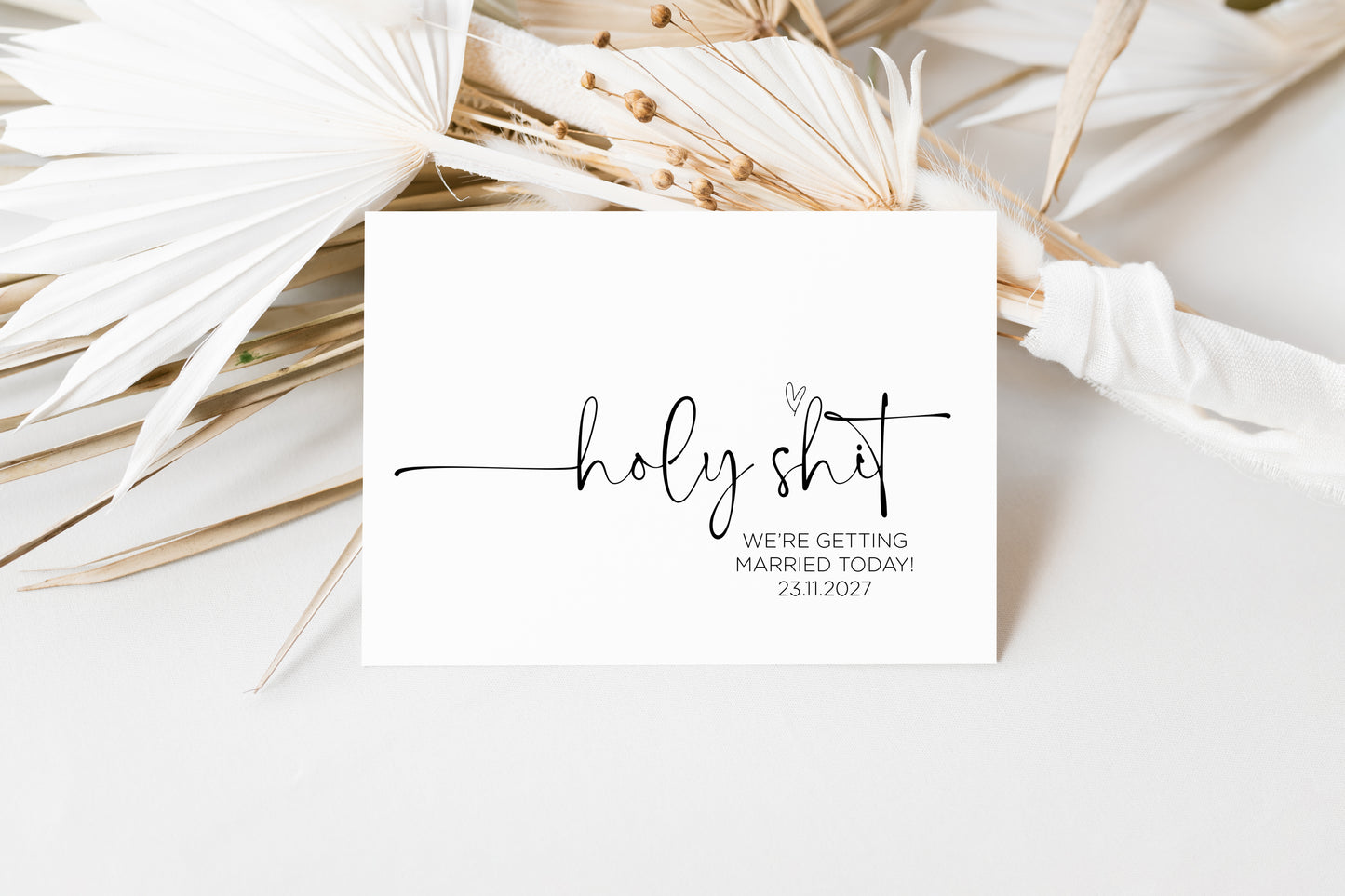 Holy Shit We're Getting Married Wedding Day Card (Blast)