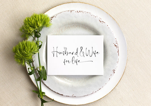 Husband and Wife for Life Wedding Day Card (Blast)