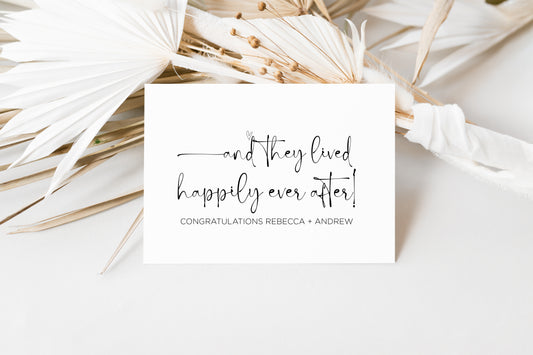 And They Lived Happily Ever After Wedding Day Card (Blast)