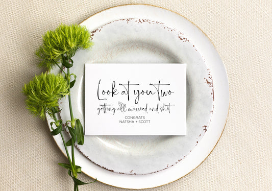 Look At You Two Getting Married Wedding Day Card (Blast)