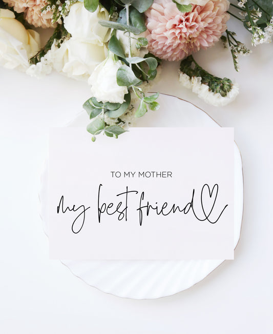 To My Mother Best Friend Wedding Day Card (Bould)