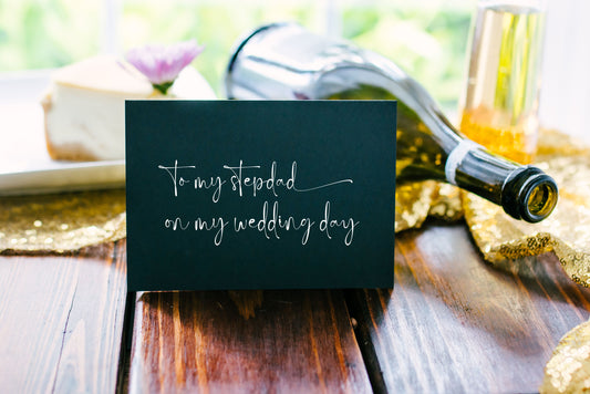 To My Step Dad on My Wedding Day Card (Blast)