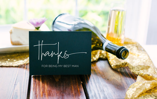 Thanks Best Man Wedding Day Card (Bould)