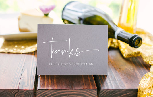 Thanks Groomsman Wedding Day Card (Bould)