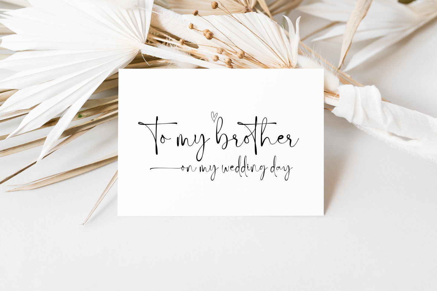 To My Brother On My Wedding Day Card (Blast)