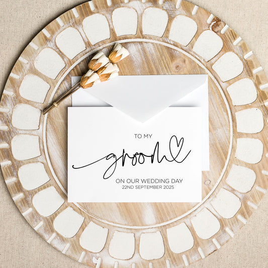 To My Groom From Bride on Our Wedding Day Card (Bould)