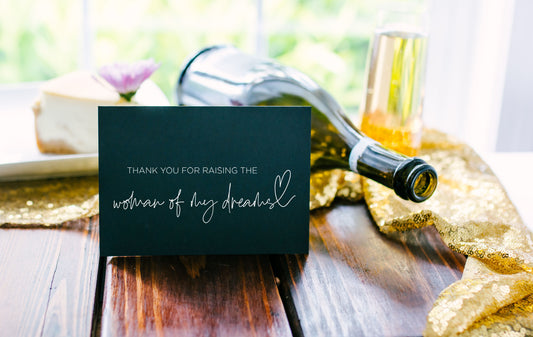 Thank You for Raising the Woman of My Dreams Wedding Day Card (Bould)