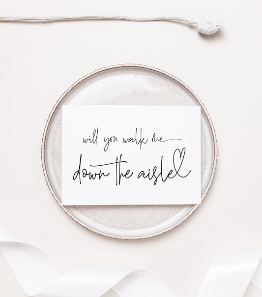 Will You Walk Me Down the Aisle Wedding Day Card (Bould)