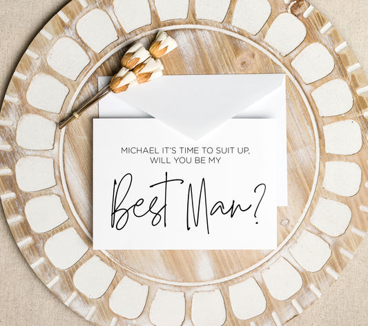 Will You Be My Best Man Wedding Day Card (Bould)