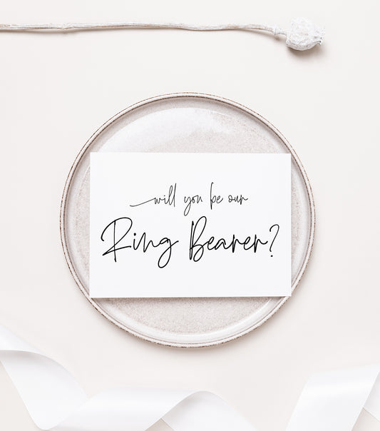 Will You You Be Our Ring Bearer Wedding Day Card (Bould)