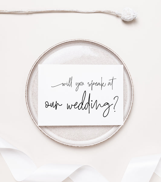 Will You Speak at Our Wedding Day Card (Bould)