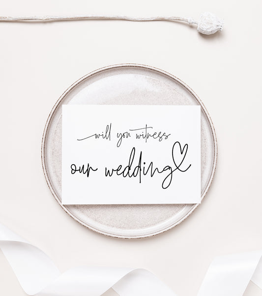 Will You Witness Our Wedding Day Card (Bould)
